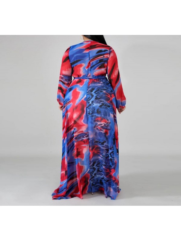 Vestito Donna Lungo Plus Taglie Grandi Woman Oversize Maxi Dress OS120013B f10